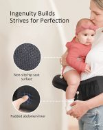 BABYMUST Hip Seat Baby Carrier, Advanced Adjustable Waistband &Various Pockets, Ergonomic Carrier for Newborns to Toddlers up to 66lbs, Black - Image 3